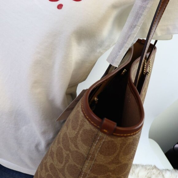 NWT COACH CITY TOTE BAG IN SIGNATURE CANVAS CV976 IMXHE - Picture 8 of 13